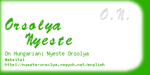 orsolya nyeste business card